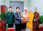 Thượng tọa Thích Tâm Định chúc mừng 96 năm Ngày thành lập Đảng Cộng sản Việt Nam, chúc mừng năm mới các phường, xã